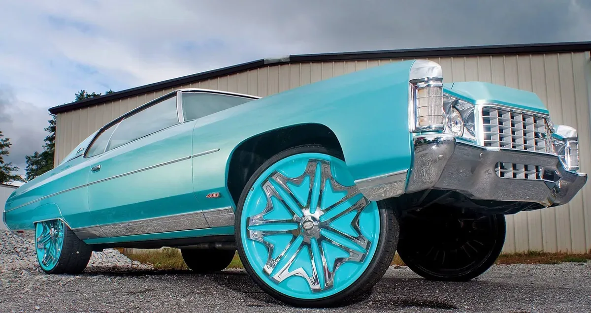 Painted Davin wheels on car — custom wheel refinishing, Jacksonville FL