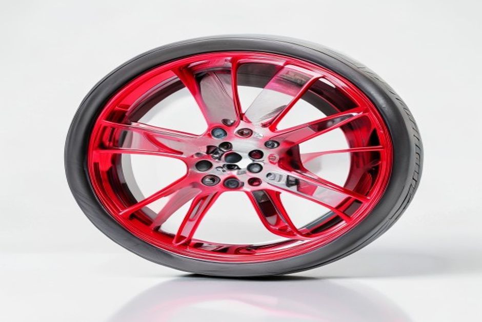 Gloss powder coat finish on custom wheels — Footworks Custom Wheels Jacksonville FL